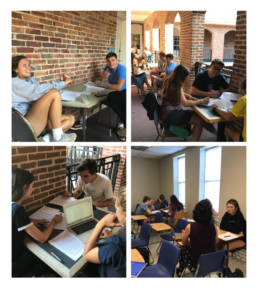 Miller_DG's tweet photo. First year honors students and @MC writing center tutors worked together on their first essay assignments.... Great collaboration! #hcmc https://t.co/OBnjcIJKdn