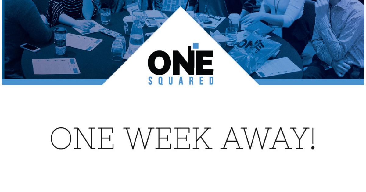 We are one week out from our big event! Hurry and snag your tickets! hubs.ly/H0kBz8q0 #MarketingEvent #OneSquaredGB