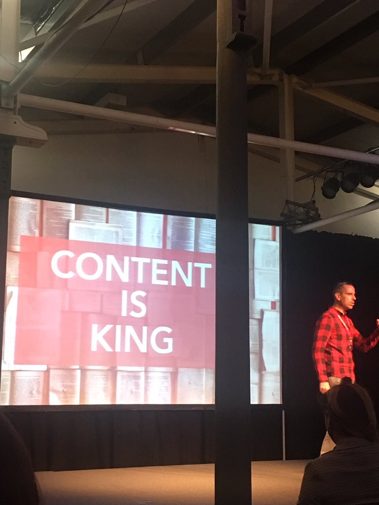 Sarah_Laverty_1's tweet photo. .@dunlop71 โContent is King - Mmmmm sort ofโ @FathomUX @TheTomorrowLab #TTLPresents https://t.co/Fstok50qCo