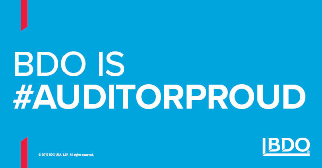 JoeRehmEA's tweet photo. At @BDO_USA, we are #AuditorProud today and every day! #BDOProud https://t.co/vO1n5pJCEZ https://t.co/x0V2mSGDIr