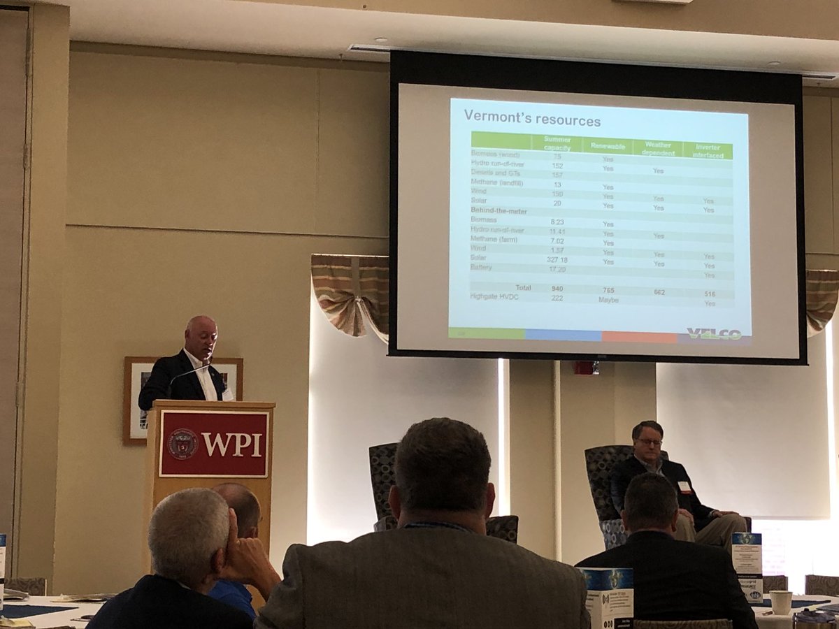 MikeAhernWPI's tweet image. .@VelcoVT COO and candidate for President of @ieee_pes , @ChrisRoot1 , leads a panel discussion about integrating energy storage in the #power #grid at the 9th annual Energy Symposium @WPI #WPIEnergy