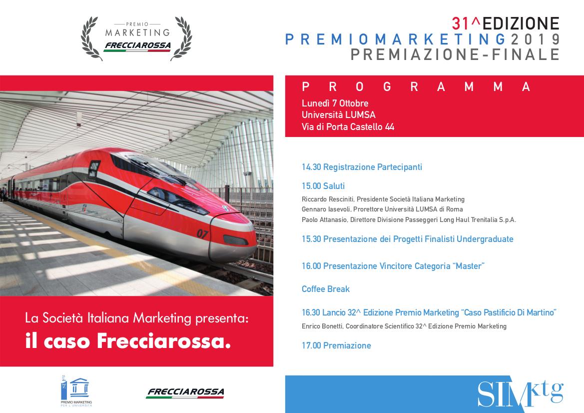 SIMktg's tweet photo. Si avvicina la Finale del Premio Marketing 2019!

La 31° Edizione del Premio Marketing per l'Università SIM si concluderà a Roma con la Finalissima di lunedì 7 ottobre, a partire dalle 14.30, presso l'Università di Roma LUMSA - Via Porta di Castello 44 - Roma. https://t.co/DhJBt1WPtA