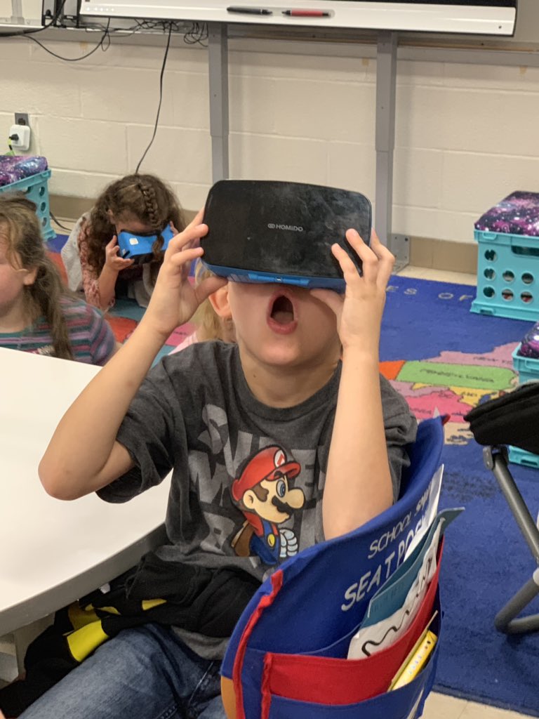 VR Field Trip to many volcanoes today with our Third Grade Friends! We went to The Ring of Fire, Hawaii, and even went to Mars! <a href="/BeekmantownCSD/">Beekmantown CSD</a> <a href="/StoutengerCHES/">Darcy L. Stoutenger</a> #CHESwearethebest  <a href="/AshleyKollar/">Ashley Kollar</a>