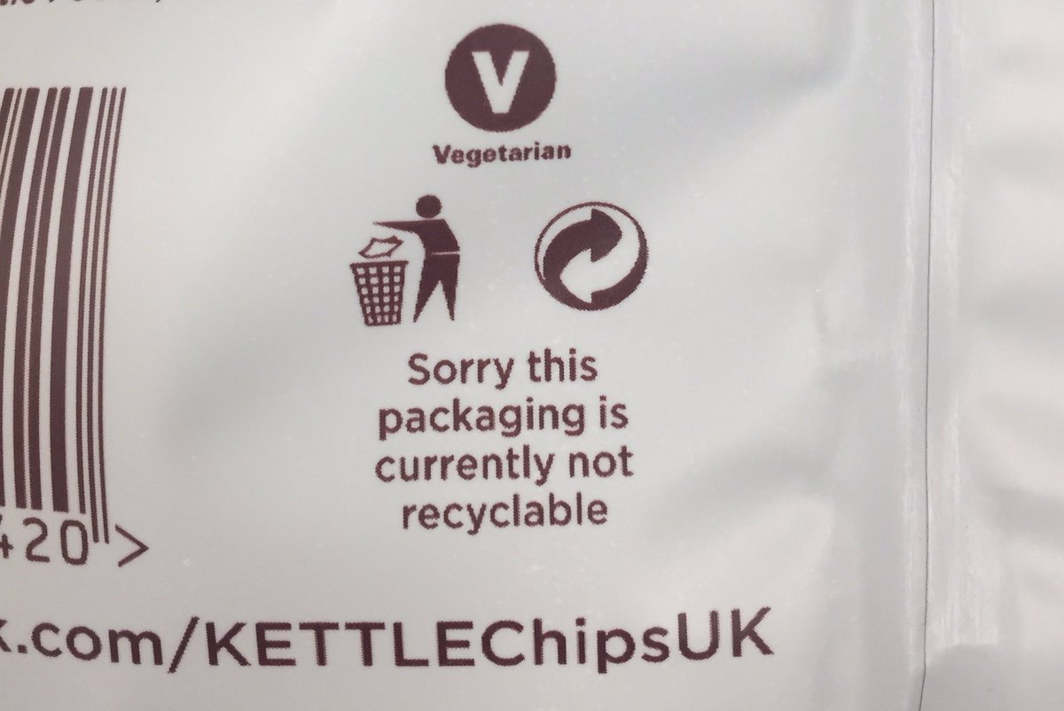 Every time I see this, it blows my mind. The Green Dot, symbol with two arrows, is widely perceived to mean that the packaging is #recyclable, when in reality it just means the manufacturer pays some ££. Now talk about #fairdesign and easy #recycling? #corporatePR #climatechange