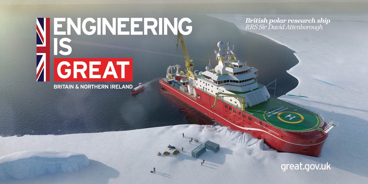GREATBritain's tweet image. Transforming ship-bourne science. 
Today the Duke and Duchess of Cambridge officially named the 🇬🇧’s new polar research ship #RRSSirDavidAttenborough at @CammellLaird 

@BAS_News #ScienceIsGREAT #EngineeringIsGREAT 🐧🚢