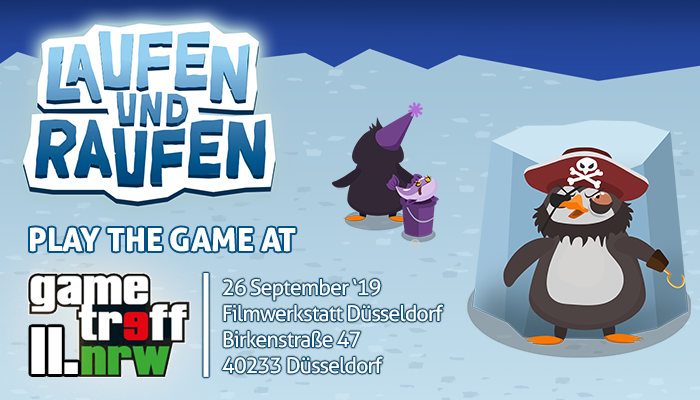 LRaufen's tweet photo. On our way to the 11th GameTreff NRW in Düsseldorf!!

Come and check out our latest flipper-tastic version! 🤙

Thanks again to @MedienNRW!!!

#videogames #gamedev #indiedev #laufenundraufen #penguin #cute https://t.co/FPjJvIbGww