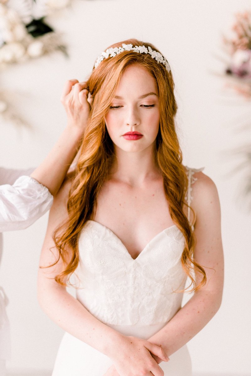TessaKim's tweet photo. BTS✨ 1-07-2020
.
.
.
Photography: @deylahussphoto 
Hair: @pinitpretty 
Makeup: @ohawthornemakeup 
Dress: @desireehartsock 
Backdrop: @bloomerstradingco 
Model: @gracehopkiins @option_models 
Headpiece: @_tessa_kim_ https://t.co/H5EF4jzisX