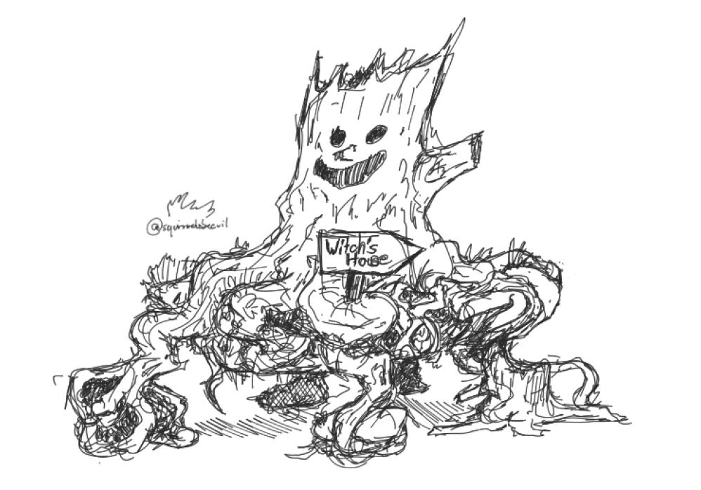 squirrelsbeevil's tweet photo. The Dryad was so happy that you liked the apple that it introduces you to another friendly funky Dryad friend! Look, it wants to show you the way to the witch's house! You've been invited for tea!
#DnDoodle #funkydryads https://t.co/JFOdp7SGcs