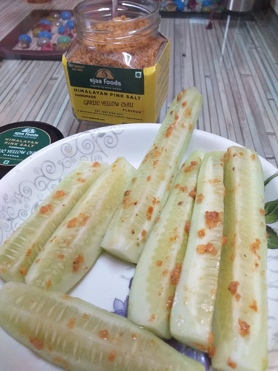 ejaafoods1's tweet photo. Cool #Cucumber tastes best with #delicious & #healthy #ejaafoods #Himalayan Pink #Salt #Handmade #Garlic #Yellow #Chili #Flavour. #ReduceSaltIntake (50-70% of this salt is not SALT). #ReplaceTableSalt. Available exclusively at https://t.co/Kp8xb1Zg0m
#Natural #Uttarakhand https://t.co/GUdvZ6RpdU