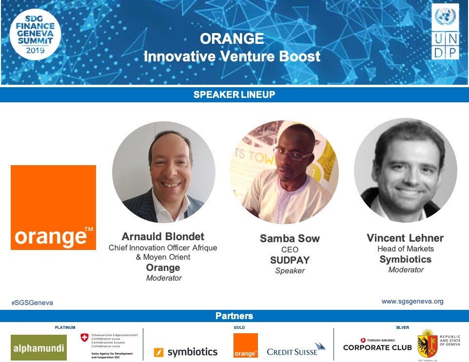 Learn about the challenges &amp; opportunities faced by innovative entrepreneurs in #WestAfrica w/ Sudpay, a digital #TaxCollection platform which connects merchants to financial institutions &amp; our partner <a href="/OrangeRSE/">Orange RSE</a> at  #SGSGeneva on Oct 9! 

See more: lnkd.in/g2hGe7X