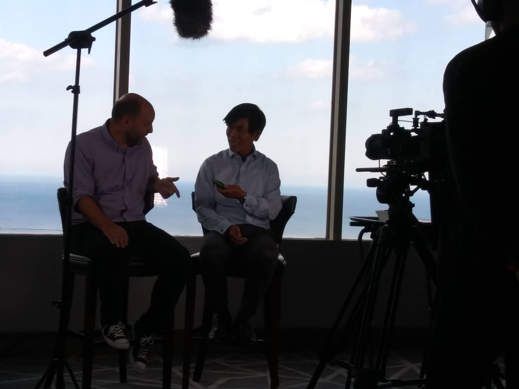 MarysMicrophone's tweet image. Felt back in my element interviewing and videoing.  Good take of fun habanero / #Kabanero exchange @ibmcloud #AppModTechCon