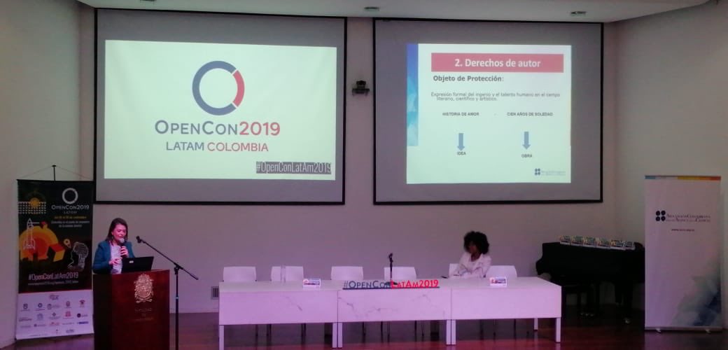 SomosAGROSAVIA's tweet image. #ENVIVO estamos en #OpenConLatAm2019. María Piedad Villaveces en su ponencia sobre propiedad intelectual y conocimientos abiertos, derechos de autor y ciencia abierta 👉 aprender3c.org