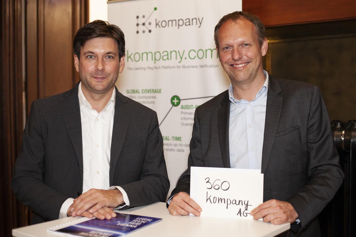 kompany's tweet photo. kompany yesterday won the Legal Tech Hub Vienna challenge! We are looking forward to introducing our #RegTech platform for Global Business Verification & #KYC to the participating regional law firms.
#kompany #Compliance #AML #AI #Blockchain #LegalTech #LTHV #LegalTechHubVienna https://t.co/RWnFijv5K6