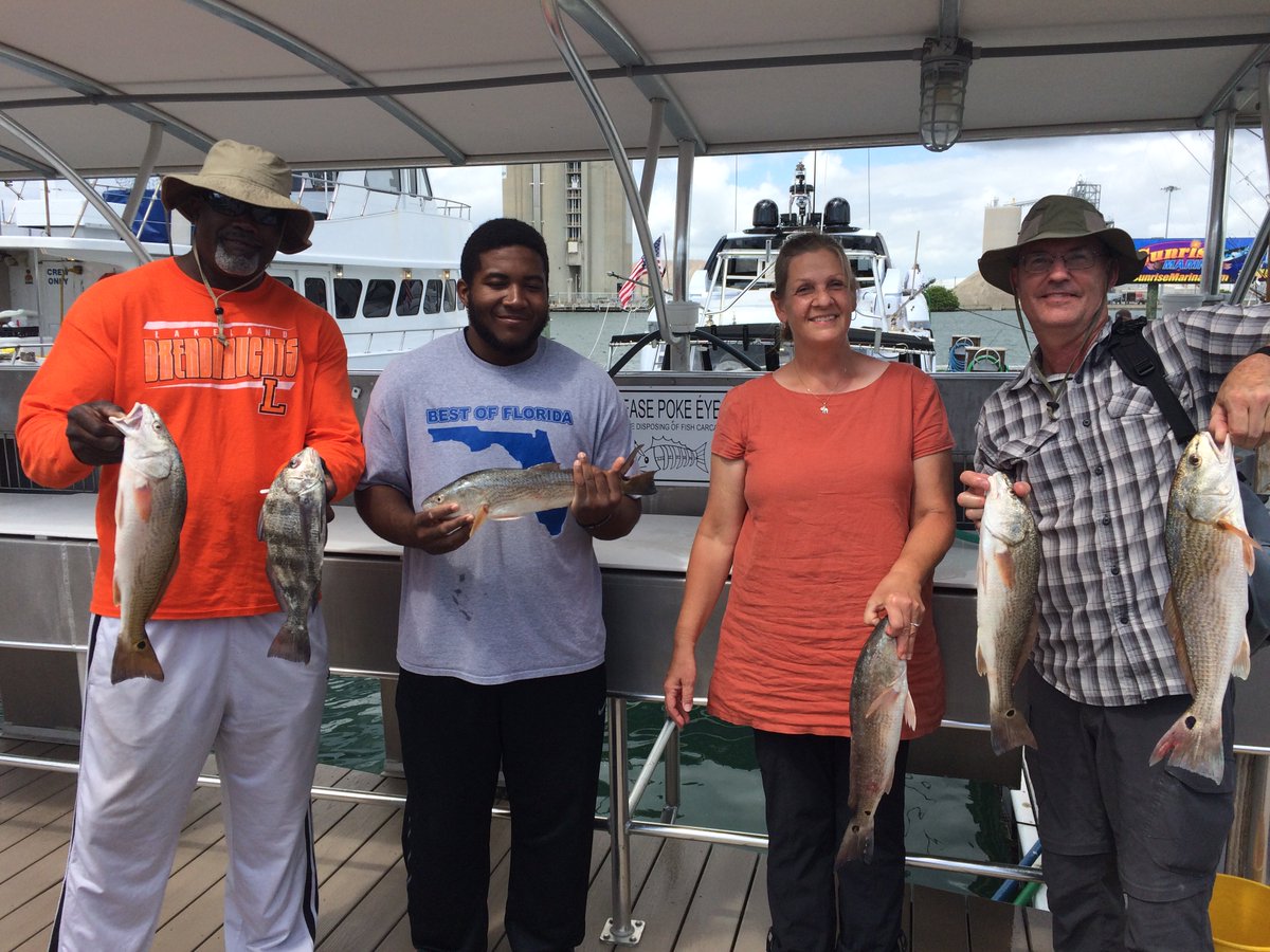 SeaLeveler2's tweet photo. 9-23-19 Sea Sons Nearshore Trip, 5 red drum (limit), 1 black drum, released 5 man grove snapper, 5 mar gates, 2 black drum, 1 red drum, 1 snook, 2 blacktip sharks, 1 sharpnose shark https://t.co/O8hOwrCvO9