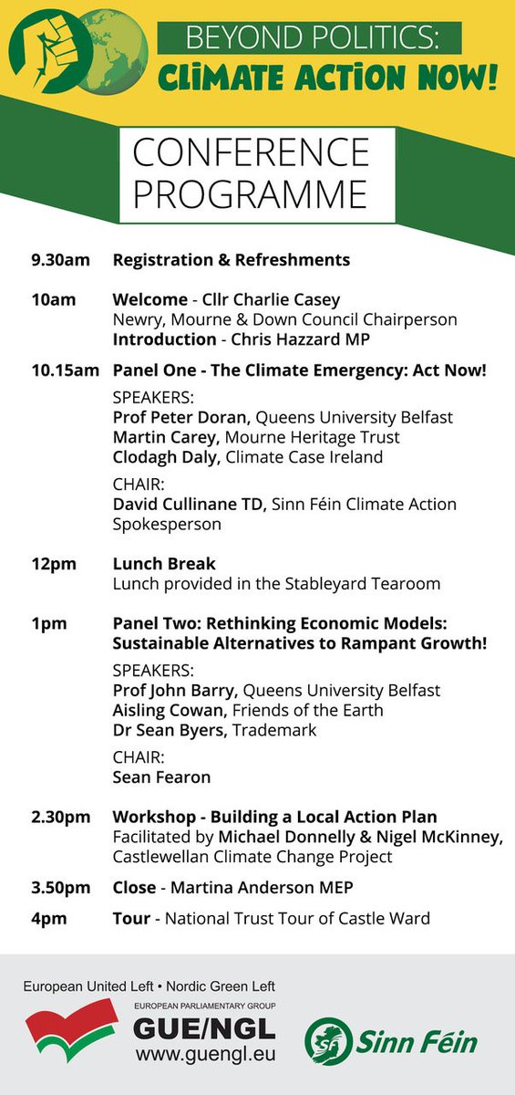 South Down Sinn Féin (@southdownsf) on Twitter photo Climate change is one of the largest & growing problems society today faces as a whole. <a href="/ChrisHazzardSF/">Chris Hazzard MP</a> and <a href="/M_AndersonSF/">Martina Anderson Sinn Féin🇮🇪</a> will host Climate Action Now with a range of speakers & experts in Castleward on 4th Oct to discuss the urgent need for Climate Action. Join us! Bígí Linn! Climate change is one of the largest & growing problems society today faces as a whole. <a href="/ChrisHazzardSF/">Chris Hazzard MP</a> and <a href="/M_AndersonSF/">Martina Anderson Sinn Féin🇮🇪</a> will host Climate Action Now with a range of speakers & experts in Castleward on 4th Oct to discuss the urgent need for Climate Action. Join us! Bígí Linn!