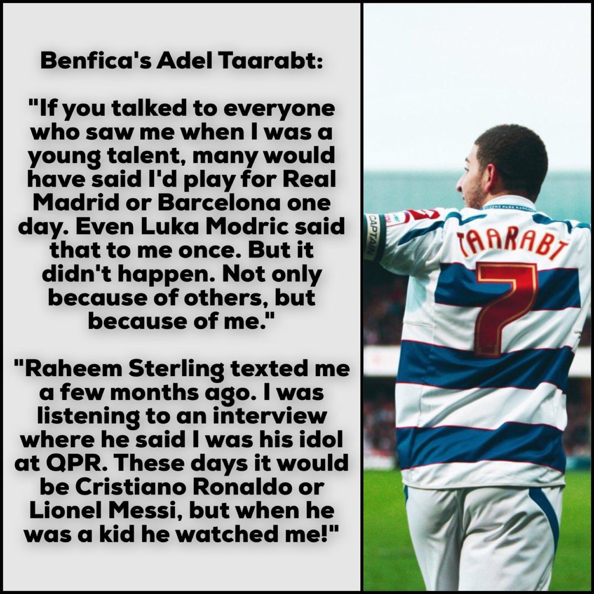 Footballtweet's tweet photo. Adel Taarabt. 🔵⚪ https://t.co/ErElbcRmrl