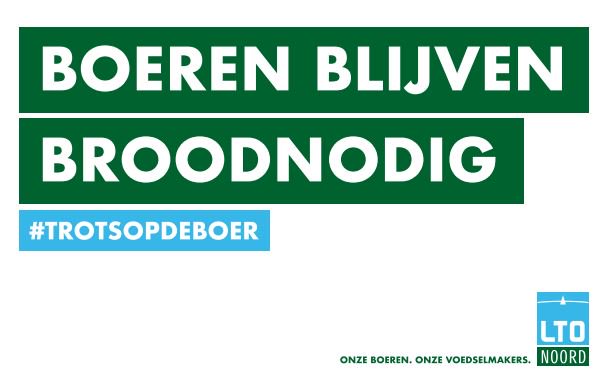 1 OKTOBER ACTIEDAG!
Iedere LTO Noord afdeling ontvangt deze week spandoeken om daarmee een statement te maken in het land. Meer weten over onze #spandoekactie? 
👉bit.ly/2nwnq5D #trotsopdeboer
