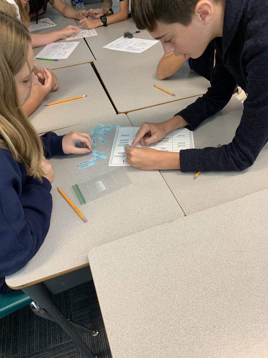 arwilmoth's tweet photo. ❤️❤️ being able to teach Mrs. Burlesons’ class today! Math 7 Ss learned about scientific notation w/guided notes, card sort, and @gimkit (which they are obsessed with!) @NewBridgeBears #missingteaching #OnslowAIG #lovemyjob #engage #accelerate https://t.co/XJQeXzQeBc