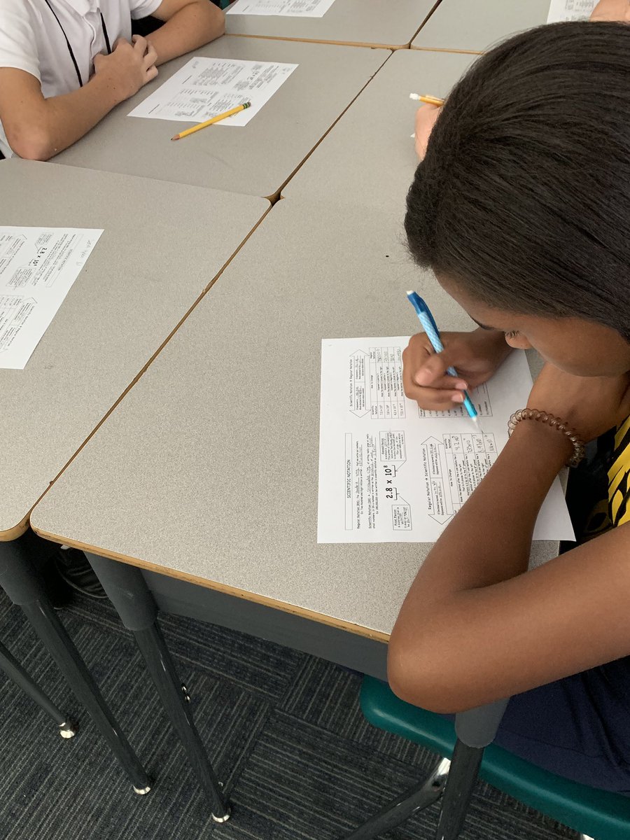 arwilmoth's tweet photo. ❤️❤️ being able to teach Mrs. Burlesons’ class today! Math 7 Ss learned about scientific notation w/guided notes, card sort, and @gimkit (which they are obsessed with!) @NewBridgeBears #missingteaching #OnslowAIG #lovemyjob #engage #accelerate https://t.co/XJQeXzQeBc