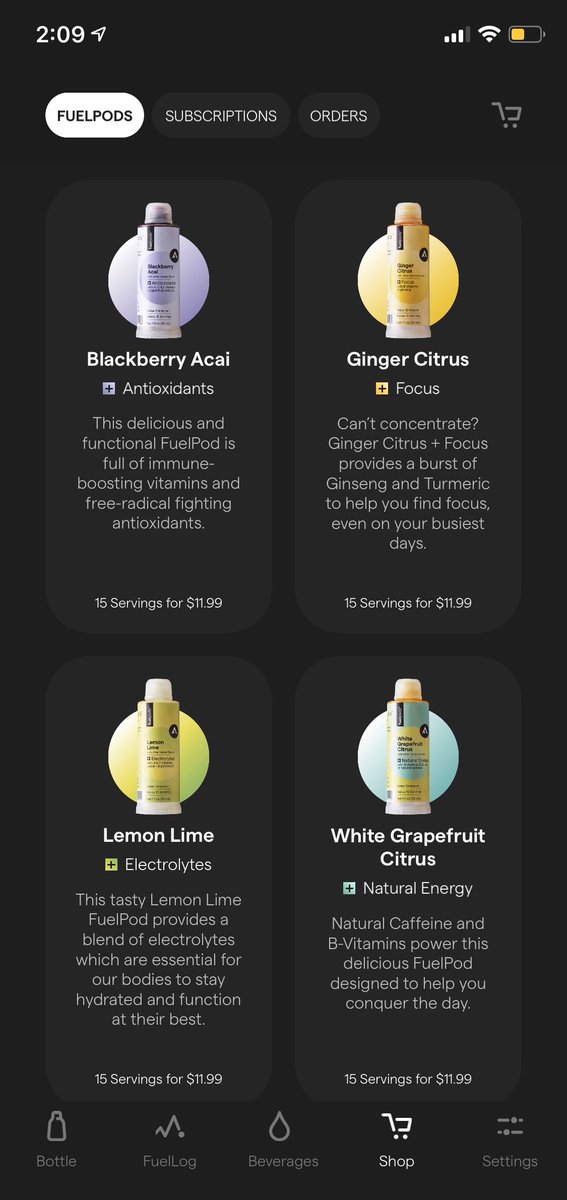 LifeFuels's tweet image. The many phases of the app. See the contents of your bottle, track your consumption, create custom beverages, and shop for more!
#smarttechnology #hydrationtracking #shop #LifeFuels