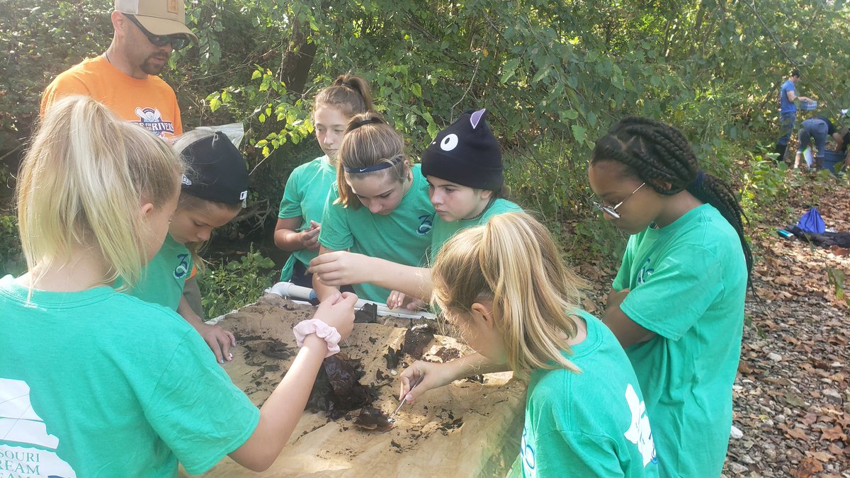 WBESIX's tweet photo. 6th grade Stream Team!  Students are doing an amazing job determining the quality of water at Peruque Creek! https://t.co/mmNvbB0CgP