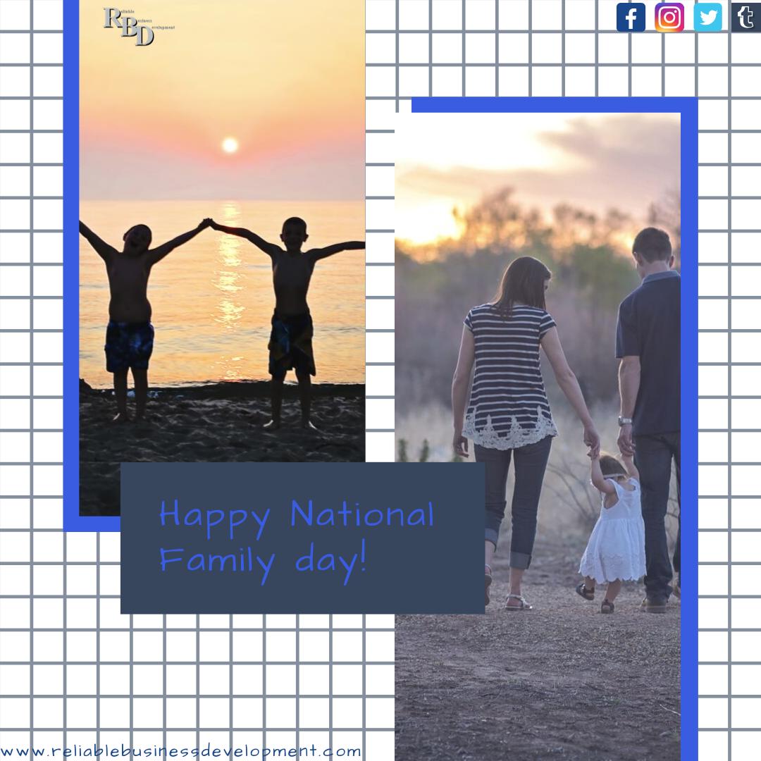 Happy national family day!
reliablebusinessdevelopment
reliablebusinessdevelopment.com
#happynationalfamilyday #family #is #important #staytogether #thursdaythoughts