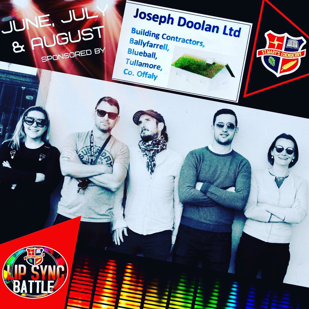 SMESecondary's tweet photo. Introducing our 2nd Teachers Act who are ready to do Battle! We are sure that their name means a lot to them! Proudly sponsored by Joesph Doolan Ltd! #junejulyaugust #lipsyncbattle https://t.co/TToW9URXIL