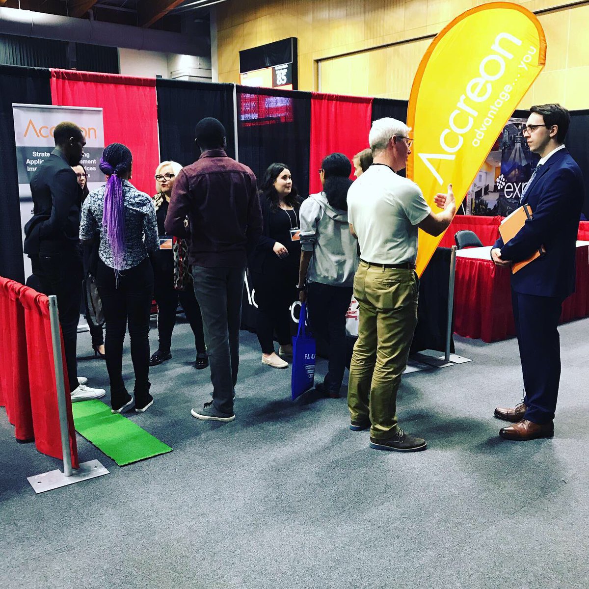 accreon's tweet image. Keeping busy at the @UNB Career Fair! Come stop by and learn about our career opportunities #comeworkwithus