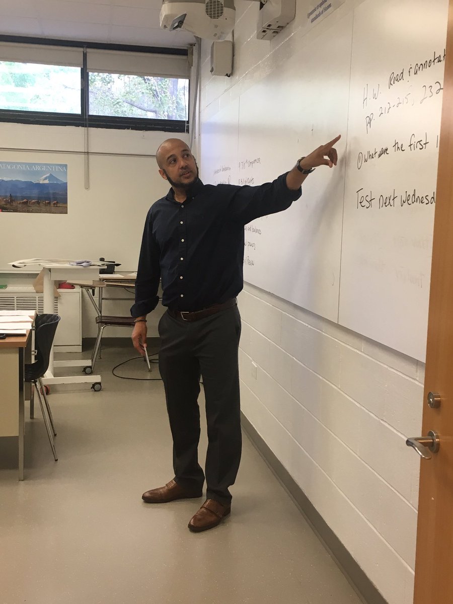 Prep_for_Prep's tweet photo. Mr. Perez, Prep's Dean of Students, explains the homework assignments for history class. #PrepforPrep #14months #PreparatoryComponent https://t.co/hApHPp6mGS