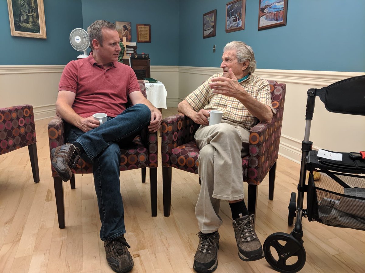 ChrisHRodgers's tweet photo. Thank you, Morris for the great conversation and tea this morning at Orchard Walk. It’s always a pleasure to speak to folks like Morris about issues that are important to them.
#chooseforward #positivepolitics #focusedonlocal https://t.co/f8XO1ZE8u9
