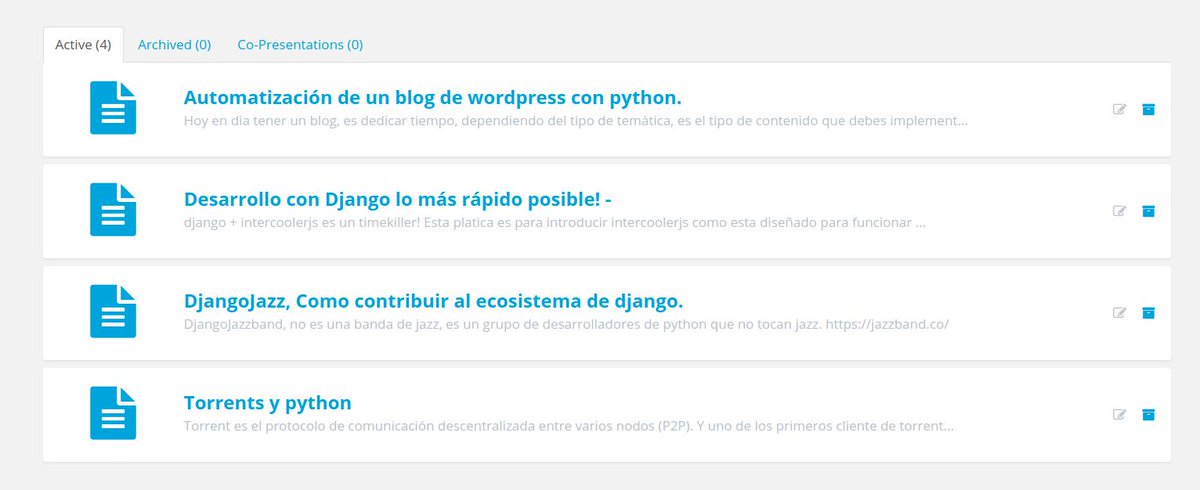 zodman's tweet image. 4 presentation submitted to #pythondaymx @pythondaymx