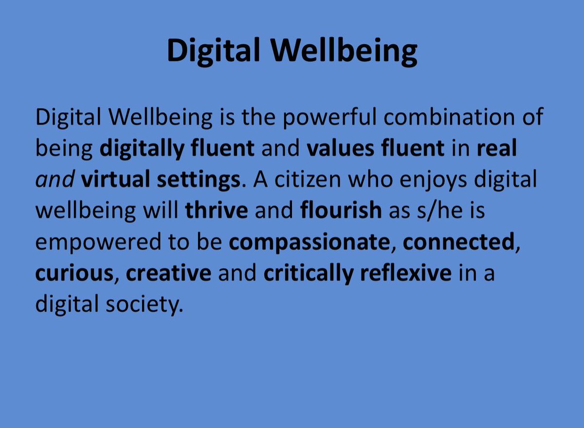 This is our definition of digital wellbeing (Chambers, Jones, Murphy Sandford, 2019)🙌