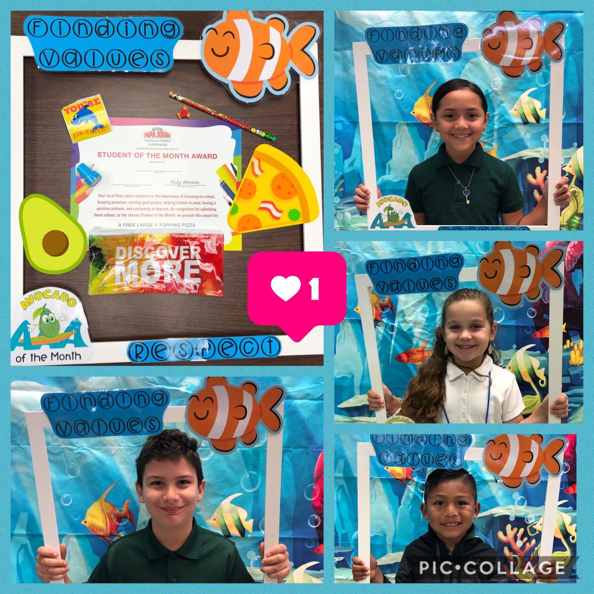 AvocadoAces's tweet photo. We’re #FindingValues and celebrating our #AvocadoOfTheMonth students for Respect. A big thank you to our PTA and @PapaJohnsMiami for providing our students with some awesome awards! #ValuesMatterMiami #AvocadosMakingWaves @MDCPSSouth @StdtSvcsMDCPS @MiamiSup https://t.co/EFKaZ9FinY