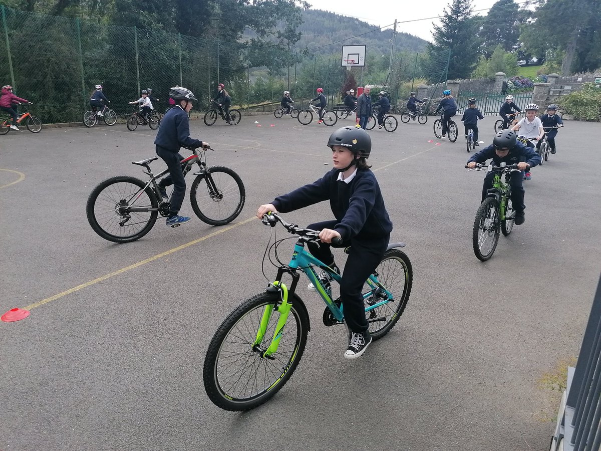 Fifth &amp; Sixth class have been taking part in cycle safety each Thursday.  Well done everyone!