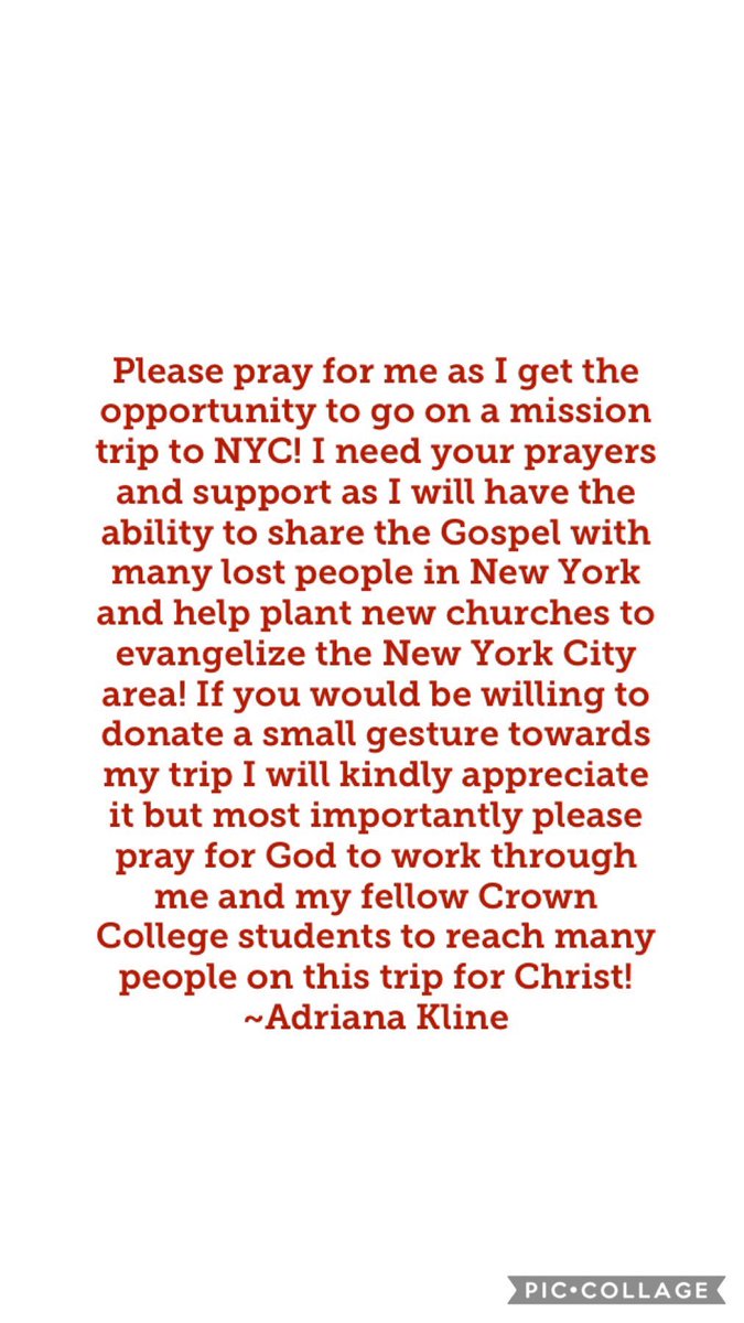 Klinefmly121's tweet photo. Crown College Mission Trip to NYC🇺🇸🇺🇸🇺🇸  Link:

https://t.co/0M2r5jEPWB https://t.co/w5Mr3DpVCb