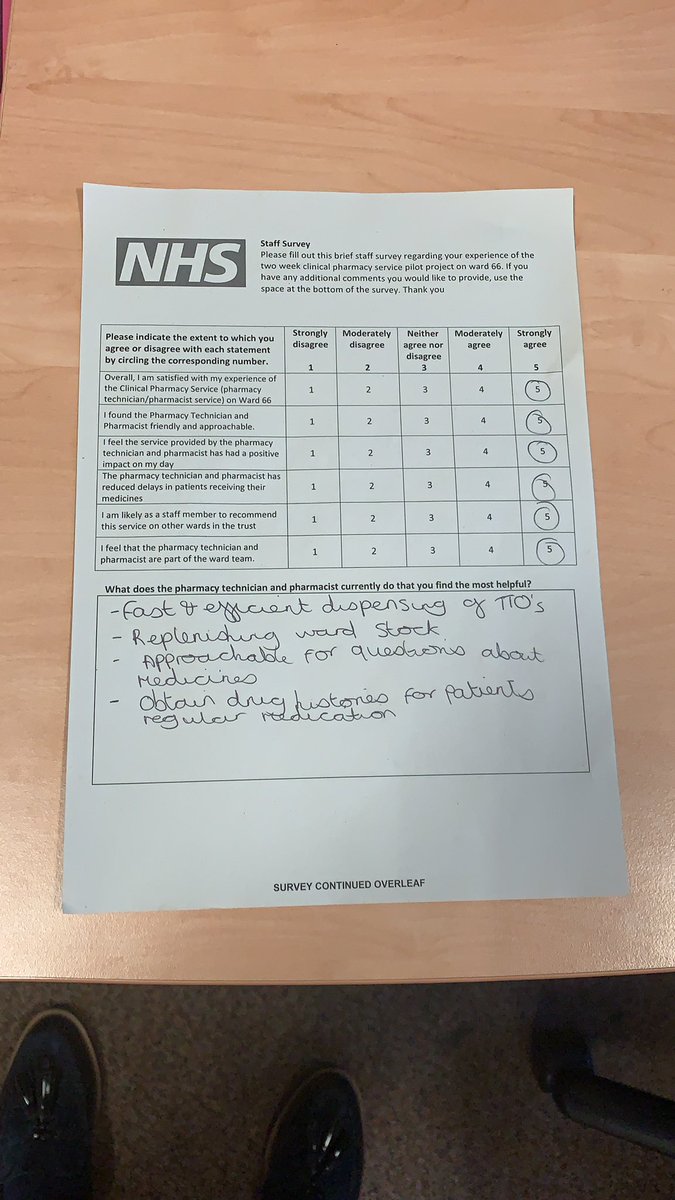 Excellent feedback for the @MFT_SMH postnatal ward pharmacy service pilot. Good work <a href="/lucy_beattie79/">Lucybeattie</a> @rachelkelly43. <a href="/MFT_Pharmacy/">MFT_Pharmacy</a> @LesChan68 <a href="/DransfieldKate/">Kate Dransfield💙</a> <a href="/mary_symington/">Mary Symington</a> <a href="/marychynes/">Mary Hynes</a> <a href="/danielletimoney/">Danielle Timoney</a> 👍🏻😊