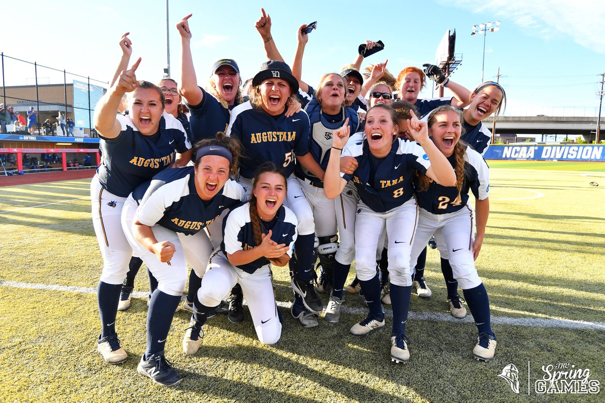 THESpringGames's tweet image. Today we recognize your 2019 Division II National Champions, the Augustana Vikings!  The Vikings set a program record 61 wins on their way to their second national title and first since 1991.  Picture Credits: @jschwaberow 

#thespringgames #Better20gether #TSG2020 #softball