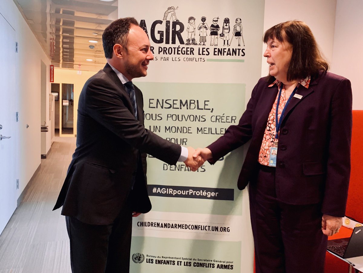 GovernAndorra's tweet photo. El cap de Govern, Xavier Espot I la ministra @mubachfont es reuneixen amb la vicesecretaria general i enviada especial del SG sobre infants i conflictes armats @childreninwar @UN #VirginiaGamba per tractar la cooperació internacional en matèria de defensa de la infància #UNGA https://t.co/HGTx8rzWXy