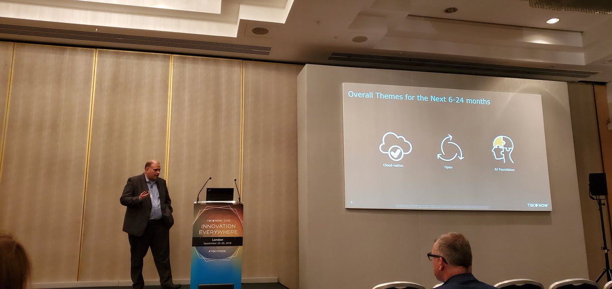 maniiish's tweet photo. This is the happy hour before the happy hour - @lehtipalo gives a glimpse of what does the future look like for spotfire. #TIBCONOW https://t.co/F3odqkZqKt