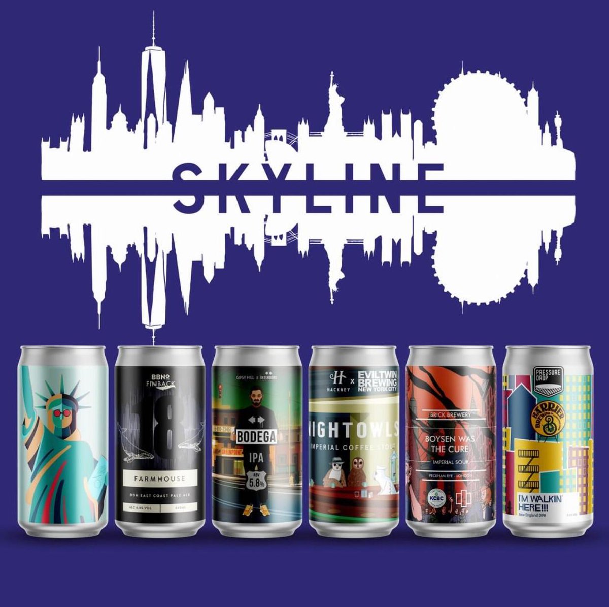 WeBroughtBeer's tweet photo. Ladies &amp; Gentlemen, we have received @TheSkylinePro boxes, an awesome collaboration project between London &amp; New York's finest breweries.

12 breweries, 6 beers, 6 different styles. And all raising money for @TreesforCities 

#skylineproject #treesforcities https://t.co/6y8Qg7AgZO
