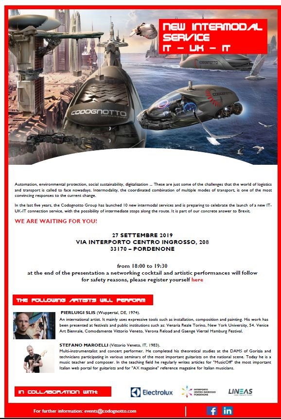 Save the date! You do not want to miss it. 

The launch of our new train IT-UK-IT is coming and we are ready to celebrate! 

... And you?!?!

RSVP: bit.ly/2moni7v