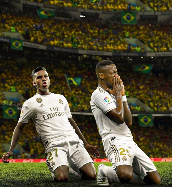 trading_draft's tweet photo. Real Madrid’s goal-scorers today:

—19-year-old Brazilian Vinicius Jr.
—18-year-old Brazilian Rodrygo

✨🇧🇷 https://t.co/yxDf9p6xFS