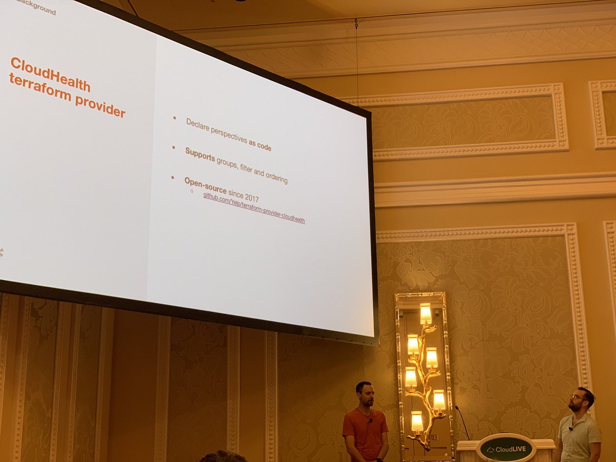 vishal_singh's tweet photo. At CloudLIVE, Yelp demonstrated how they have managed the CloudHealth Perspective as code while making it available as open-source.

The Cloudhealth Perspective can help you to manage your complicated cloud infrastructure.  @cloudhealthtech #CloudLIVE #cloud #aws #azure #gcp https://t.co/9AU2XoUmvt