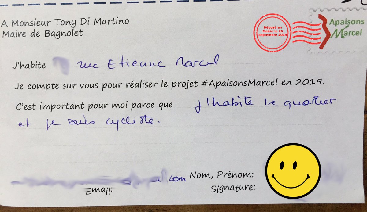 ApaisonsMarcel's tweet photo. "J'habite le quartier et je suis cycliste." #ApaisonsMarcel https://t.co/XcxHczpZs7