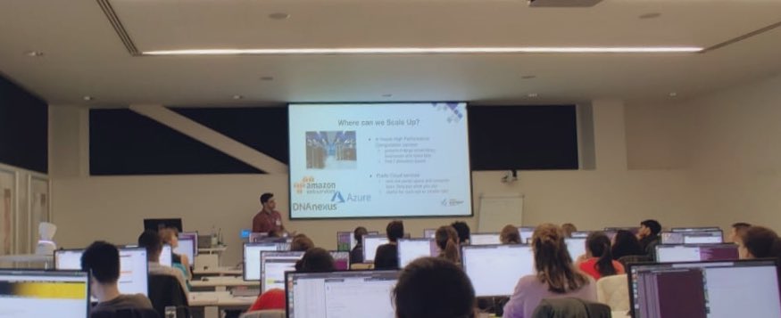laidlawsean's tweet image. Had a great time teaching Bioinformatics at Scale, with the excellent @chiarabatini at the #NGS #Bioinformatics course at @EBItraining #biotechweek