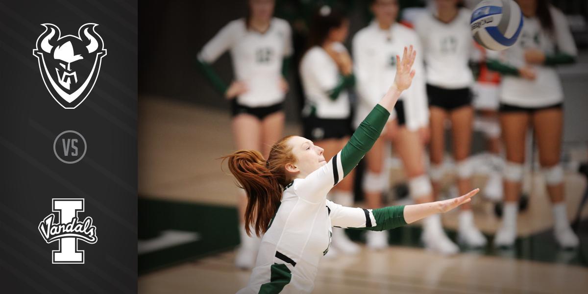 It's MATCH DAY! The Vikings open <a href="/BigSkyVB/">Big Sky Volleyball</a> play with a match against <a href="/IdahoVolleyball/">Vandal Volleyball</a>.
🏐: vs. <a href="/IdahoVolleyball/">Vandal Volleyball</a> 
🕕: TODAY 6pm (PT)
🏟️: Memorial Gym (Moscow, Idaho) 
📊: govandals.com/sidearmstats/w…
📺: pluto.tv/live-tv/idaho
#GoViks #ProudViks