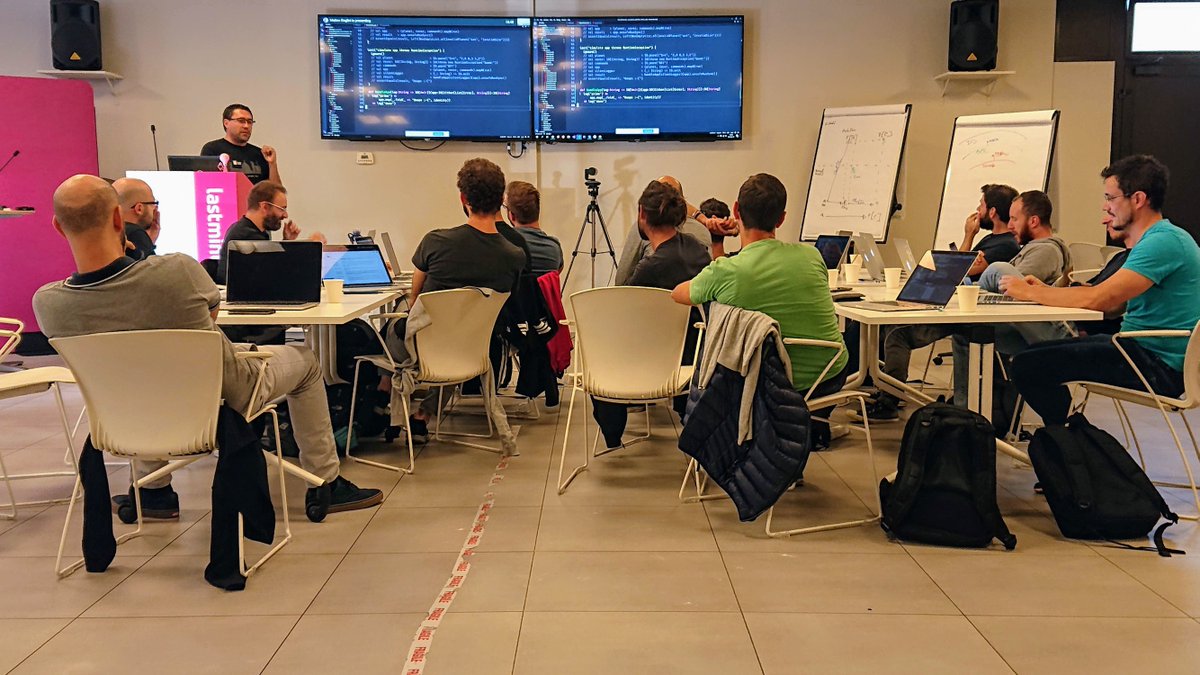 lastminute_tech's tweet photo. Thank you @matteobaglini for this second edition of the on-site workshop on Applied #FunctionalProgramming 
#fp #continuouslearning https://t.co/cDAoE7I49r