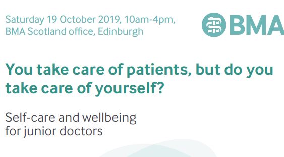 BMAHilaryR's tweet photo. @BMAScotland Jnr Drs self-care conference: Saturday 19 Oct. We have a range of speakers &amp; breakout sessions planned with the aim of helping you to find the tools to maintain a healthy work/life balance and look after you! See event page for further info:  https://t.co/PtbyEaaHge https://t.co/va5EuIf9rm