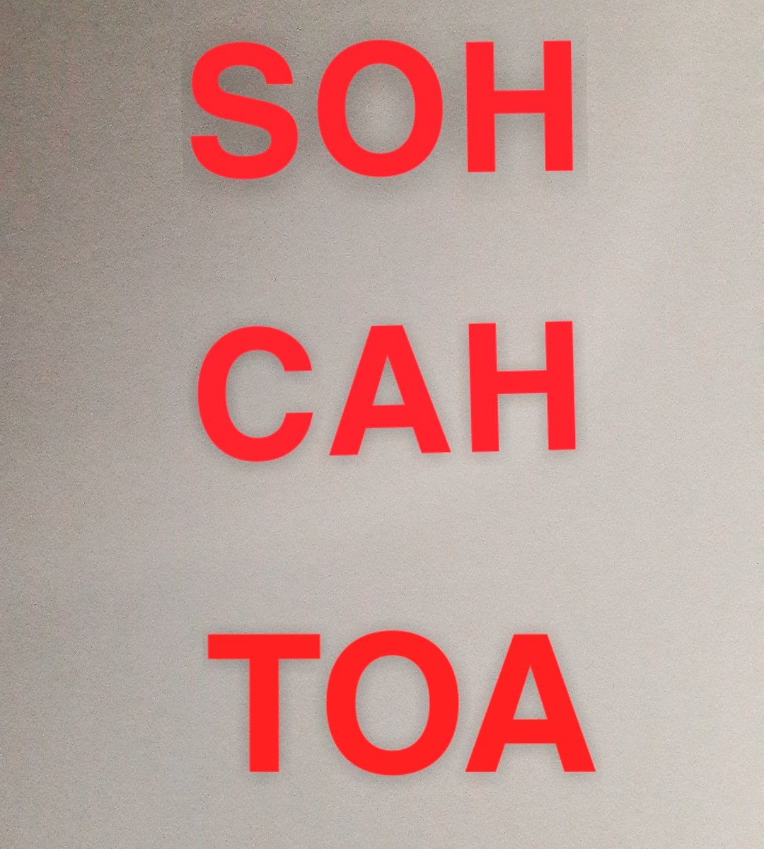 mrmathweeney's tweet photo. Taught Trig ratios today and was explaining this to the class. What's the best phrase you can come up with using SOH CAH TOA?
I was taught
"Some Old Horses
Can't Add Half
Their Own Ages"
#trigratios
#bustarhyme
#SeanOHeslinsCantAlways...
#teachingneverstops https://t.co/V8GkNnAQ86