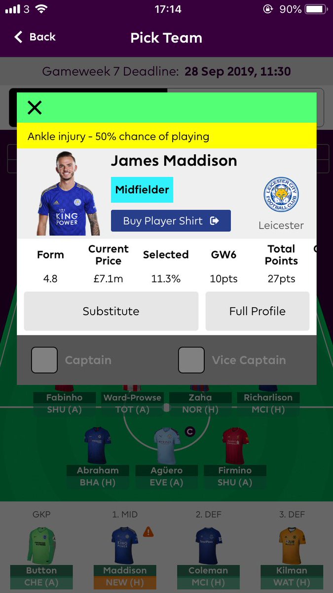 How’s the ankle pal are you starting this weekend or not 🤔 @Madders10 #LifeDecisions #FantasyFootball ⚽️